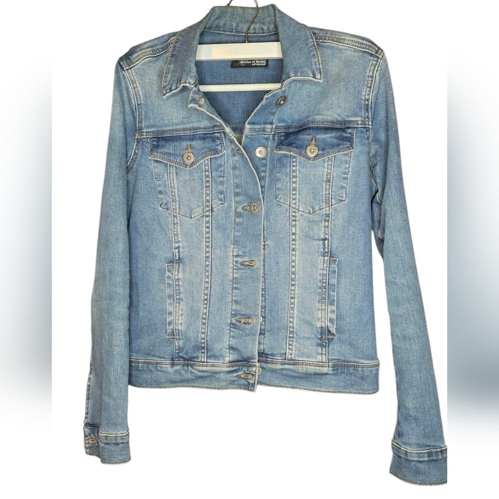 ARTICLES OF SOCIETY Los Angeles Denim Jacket Womens Sz. Small Blue Jean Cotton